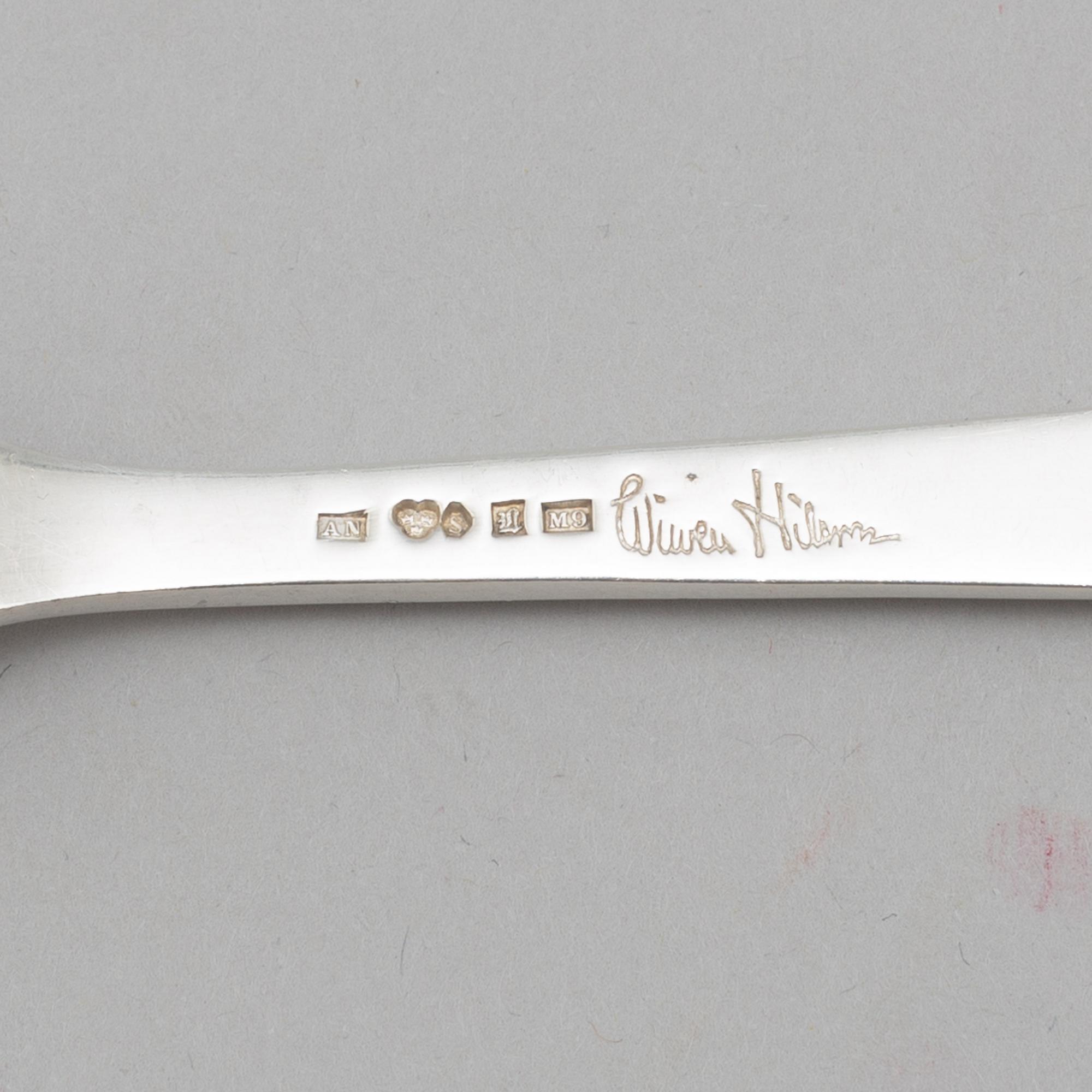 Wiwen Nilsson, a set of 32 pcs of luncheon silver flatware, Lund, Sweden 1956-69.