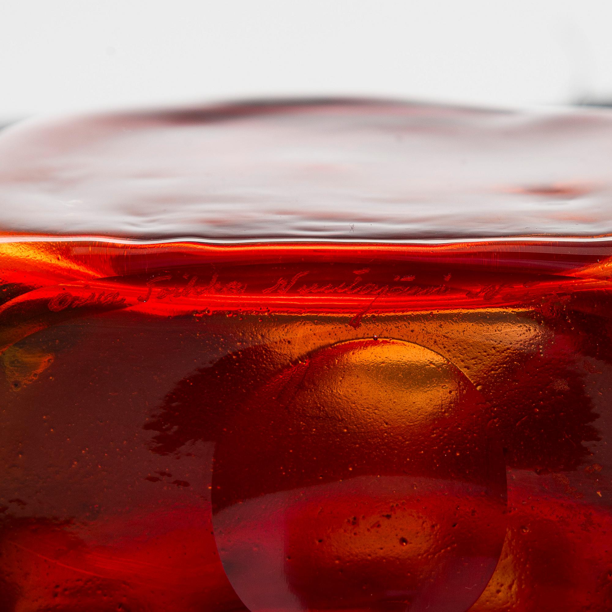 Oiva Toikka,"Pampula" pullo signeerattu Oiva Toikka Nuutajärvi Notsjö.