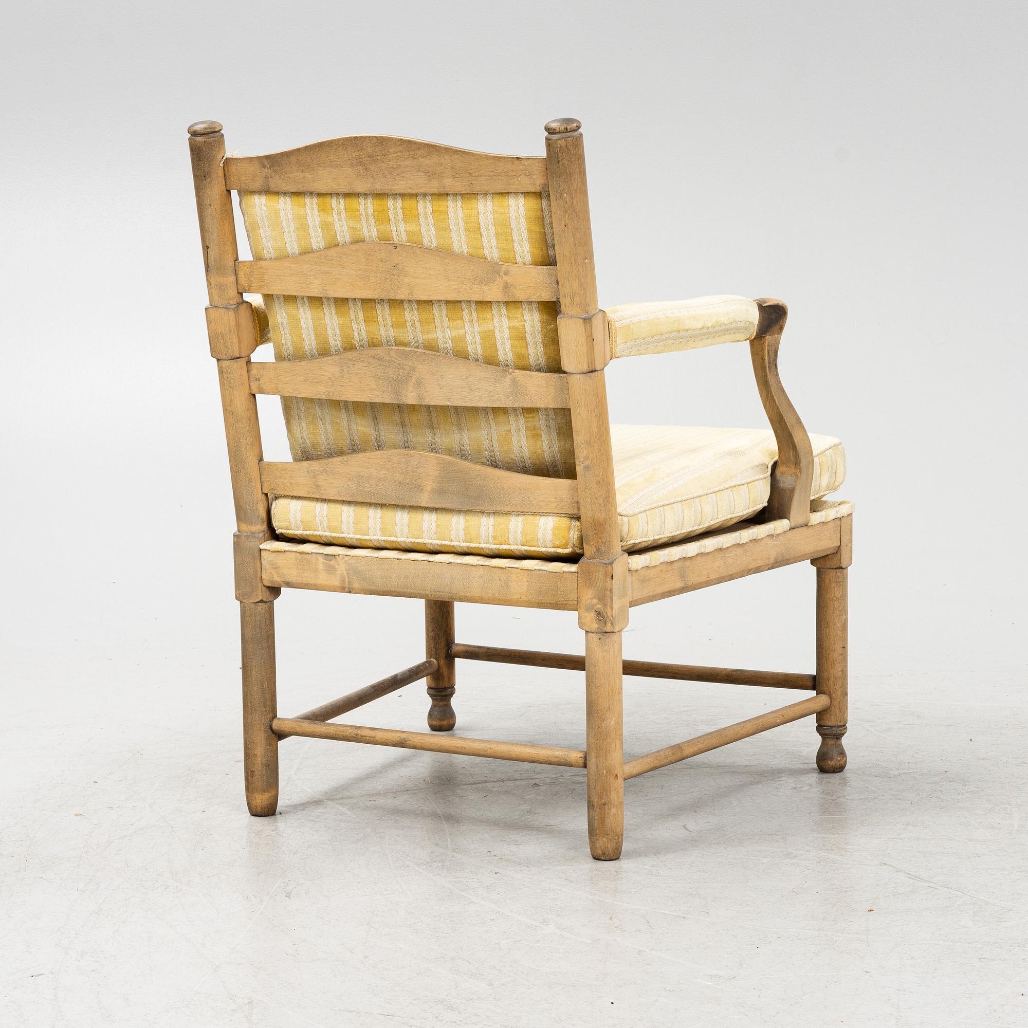 A Gustavian style armchair, 20th Century.