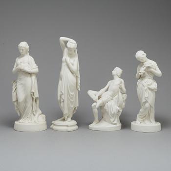 FOUR PARIAN FIGURES, Gustafsberg ca 1900.