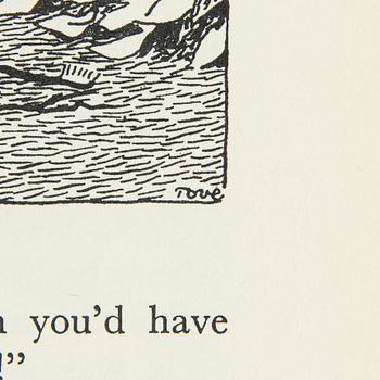 Tove Jansson, Bok 1 upplagan "Moominsummer Madness", Limited Ernest Benn London 1955.