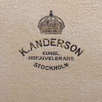 BESTICKSCHATULL, trä. Märkt K. Andersson.