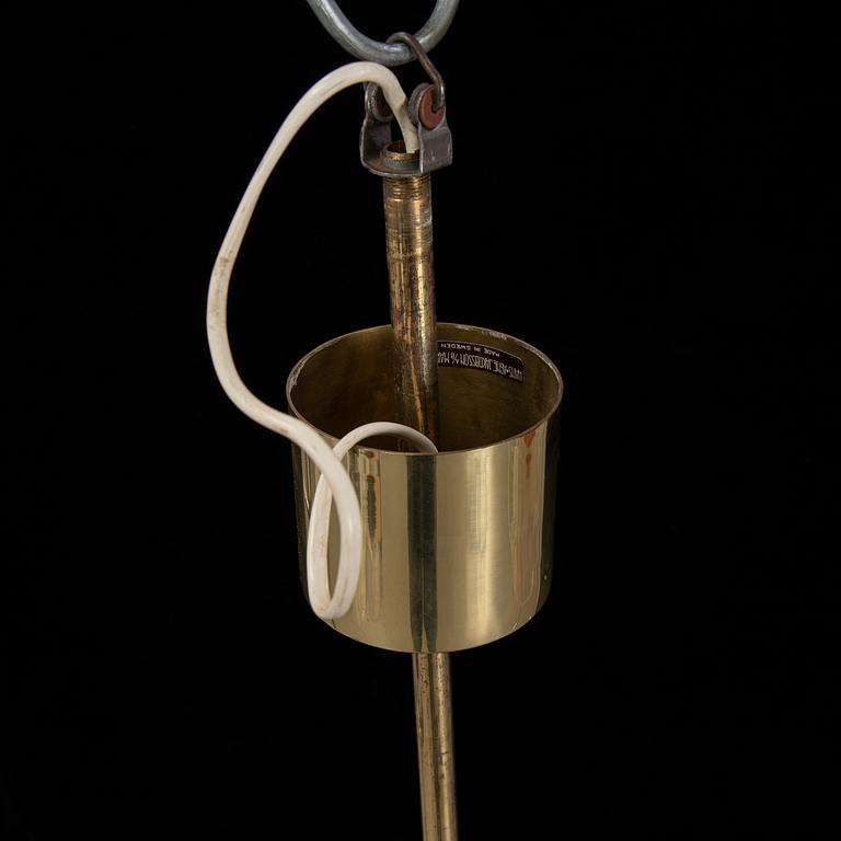 Hans-Agne Jakobsson, a brass and glass 'Estrella' ceiling light, Markaryd.