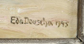 EDA DOUSCHA, olja på duk, sign.