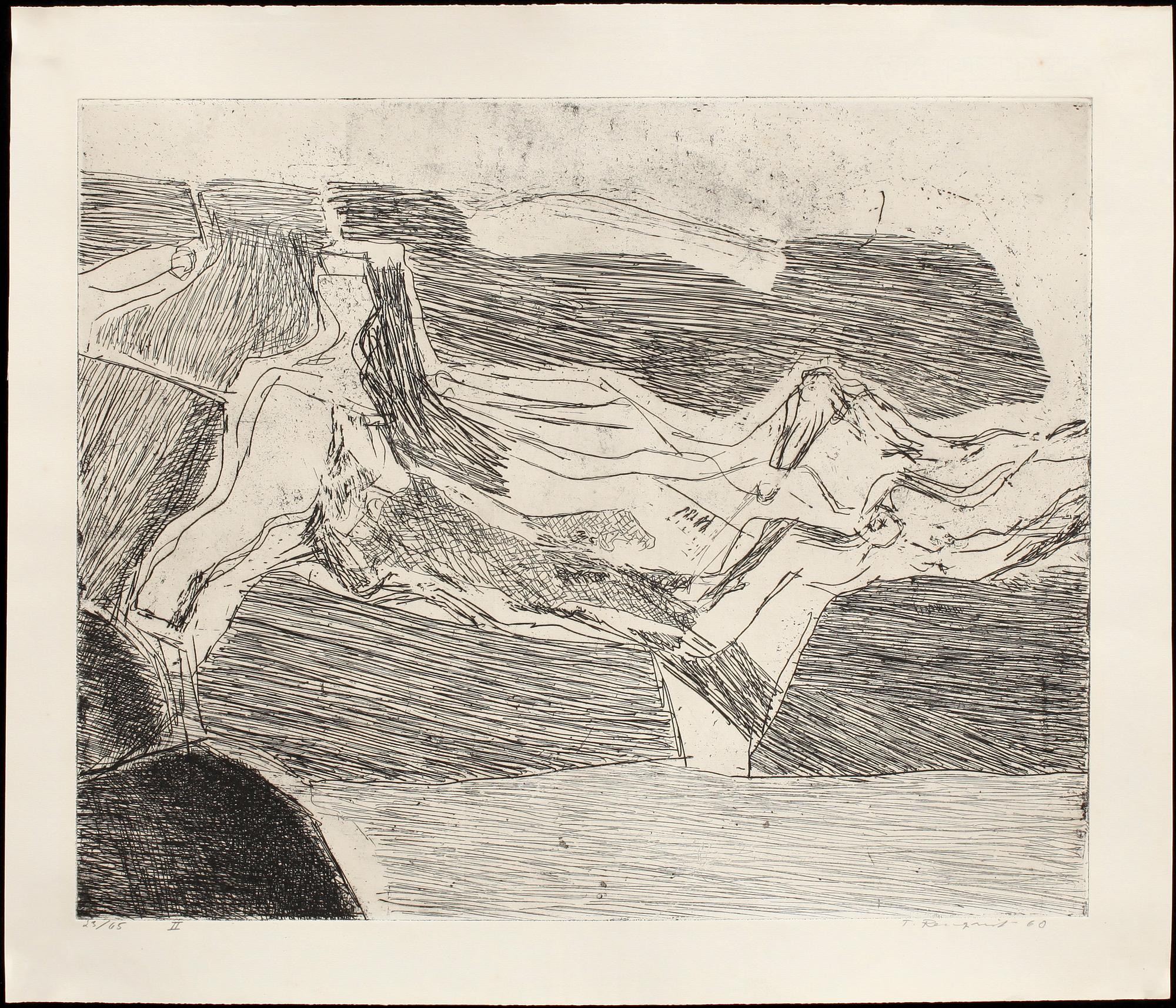 TORSTEN RENQVIST, etsningar, 4 st, sign o dat -60.