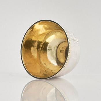 A Swedish 18th century parcel-gilt silver tumbler, mark of Petter Lund (active 1694-1736) Nyköping.