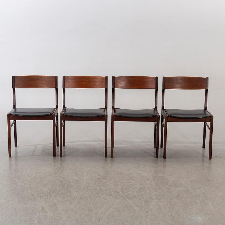 A SET OF FOUR CHAIRS FROM SCANTIK MÖBELVERK DANMARK.