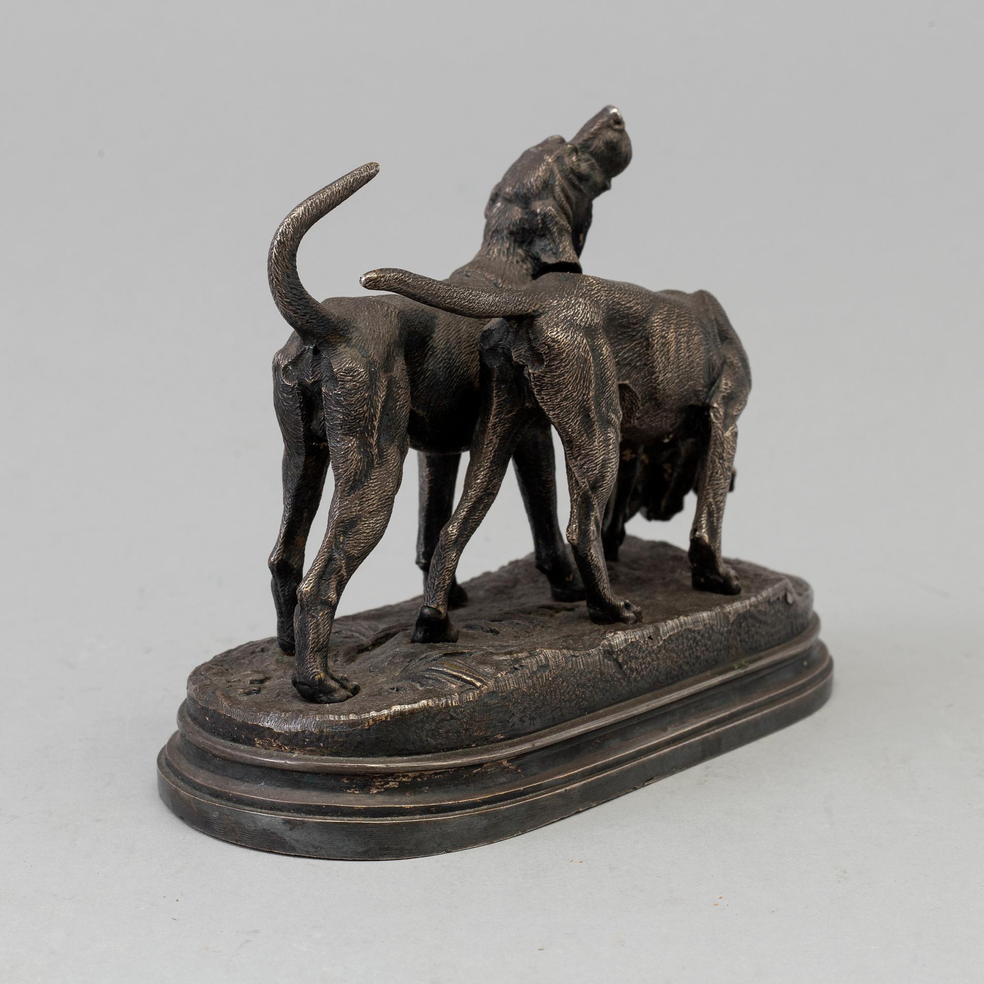 ALFRED DUBUCAND, after, metal sculpture, 19th/20th century.