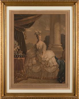 BARTHELEMY ROGER, punktgravyr och etsning, efter Rossline Le Suédois, ca 1800.