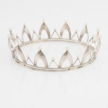 Arvo Saarela, a silver and pearl bridal crown, Enköping, Sweden 1963.