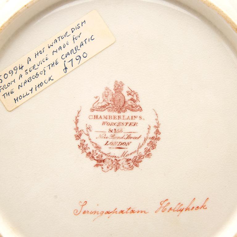Warm metal plate, armorial plate, from "The Carnatic Service" Chamberlains England ca 1820.