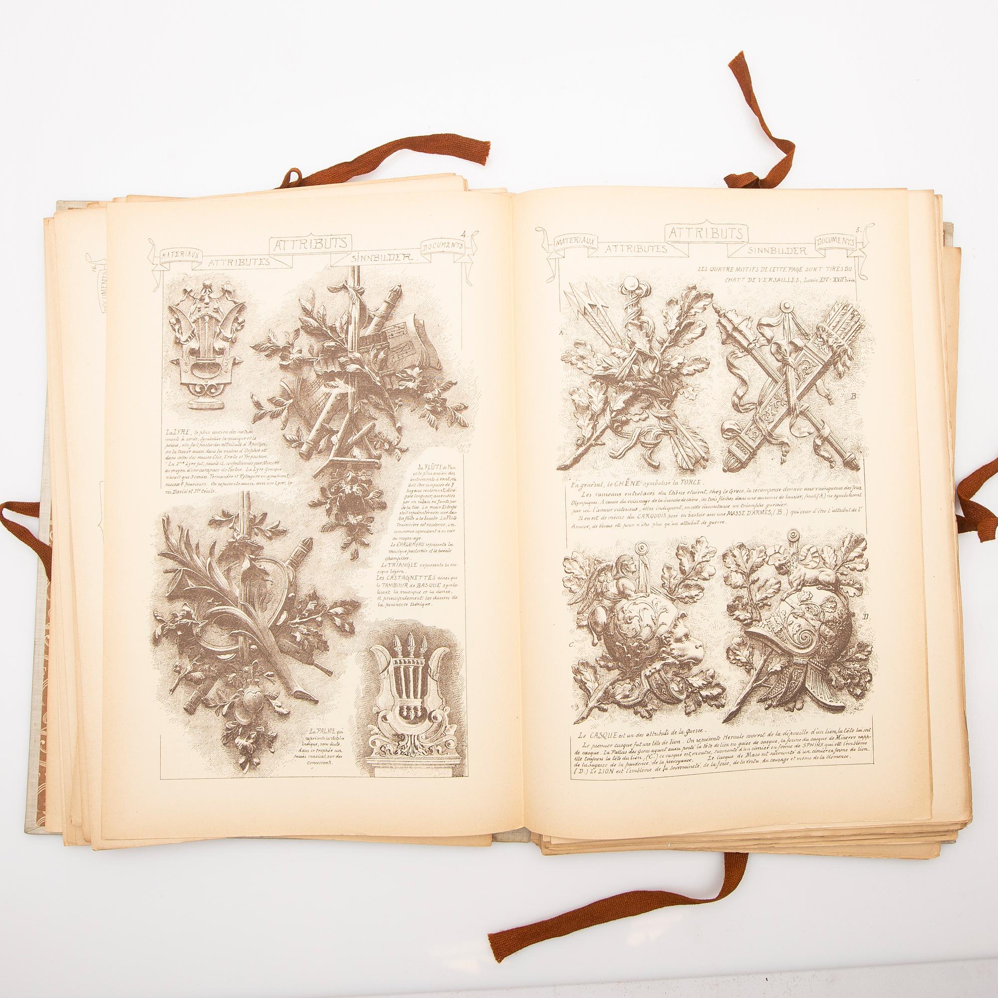 Architectural books, a series, 6 parts, Raguenet, "Matériaux et Documents D'architecture", 1912.