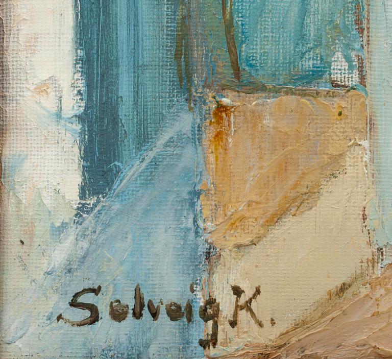 OKÄND KONSTNÄR, olja på duk, signerad Solveig K.