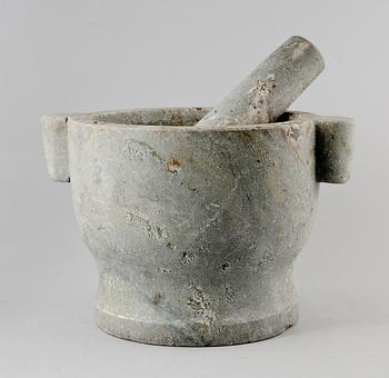 MORTEL MED STÖT, marmor, tidigt 1900-tal.
