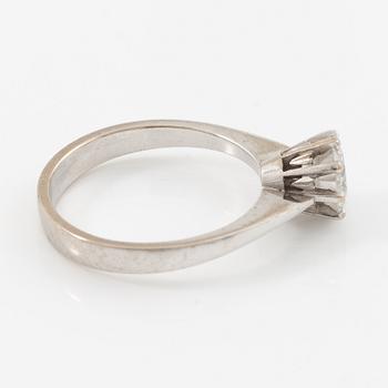 Ring in 18K white gold with brilliant-cut diamond 0.95 ct.