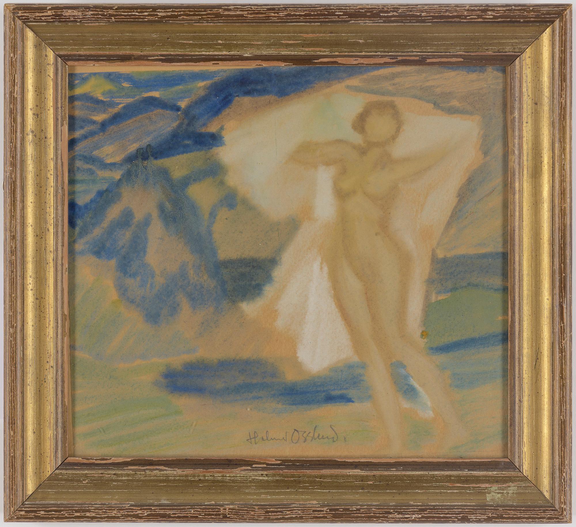 HELMER OSSLUND, watercolor, signed.