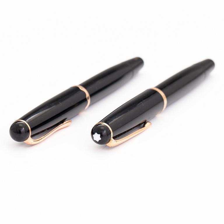 MONTBLANC, Two fountain pens "Monte rosa (42G)" and "342".