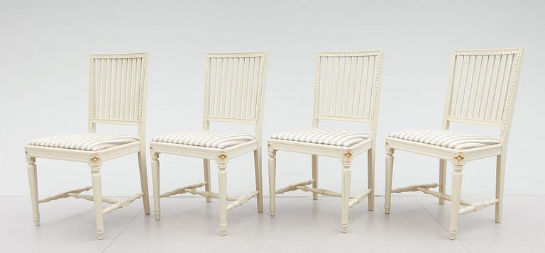 MATSALSMÖBEL, 5 delar, gustaviansk stil, 1900-talets mitt.