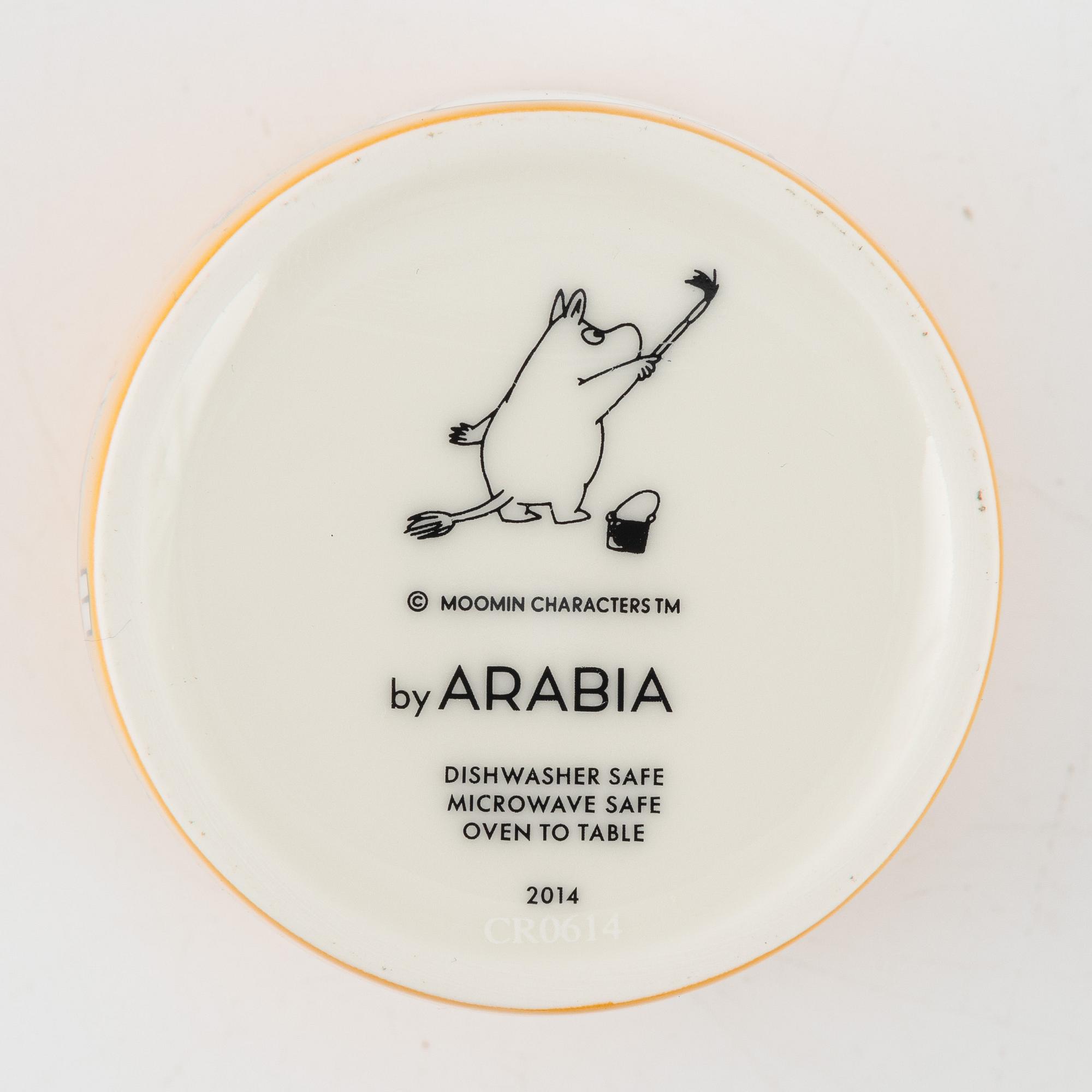 Eleven porcelain Moomin mugs, Arabia, Finland.
