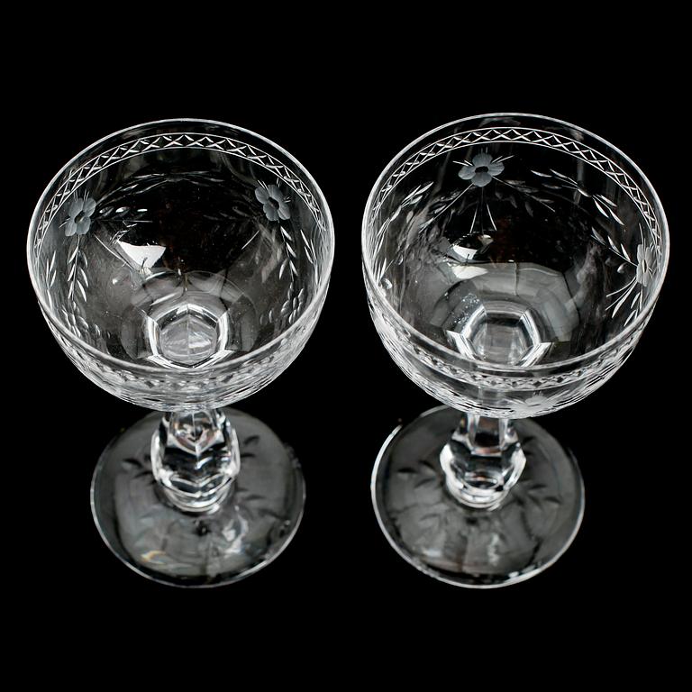 MADEIRAGLAS, 10 st, "MacGuirlang", Fritz Kallenberg, Boda.