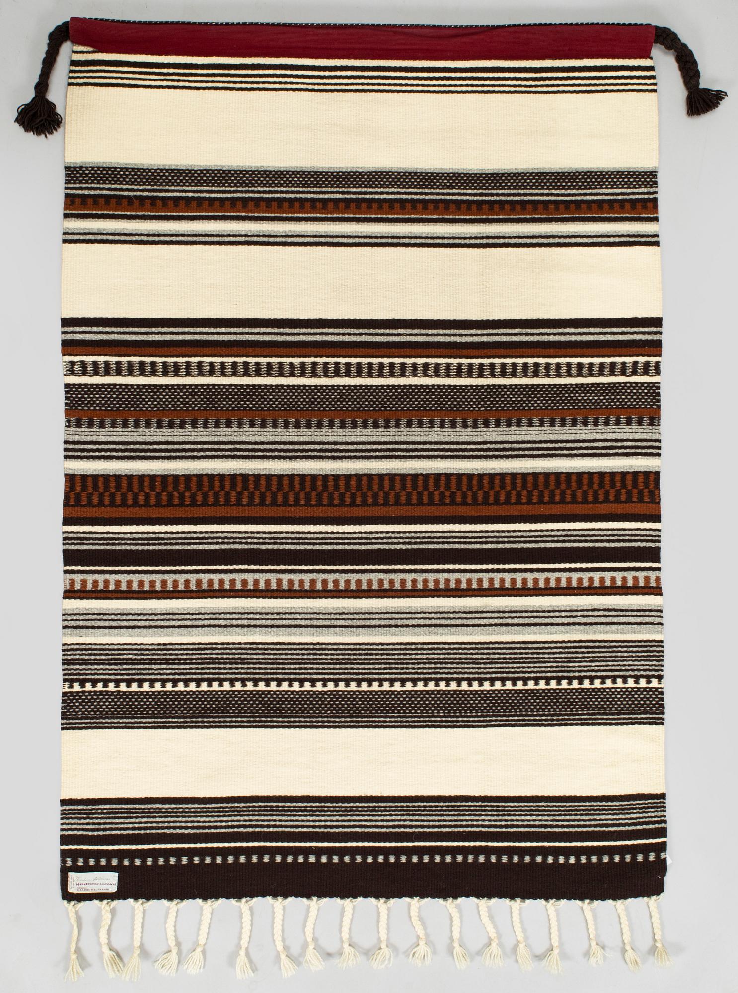 Elsa Montell-Saanio, a Raanu textile 'A bear’s hibernation' from Lapland. Ca 140 x 97 cm.