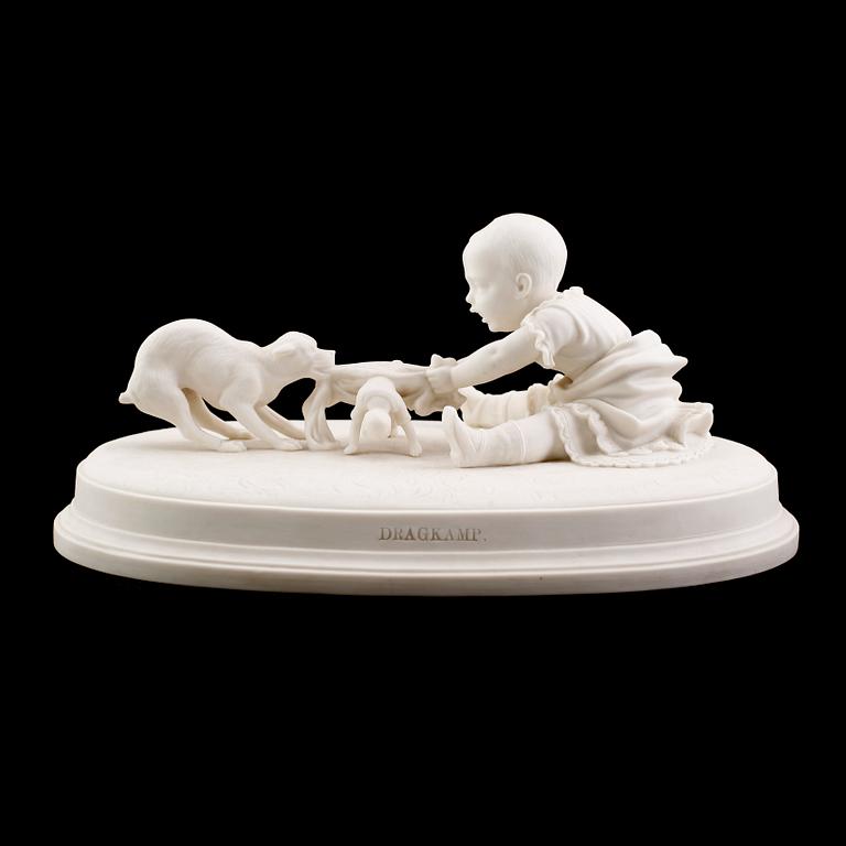 FIGURGRUPP, parian, Gustafsberg, omkring år 1900.