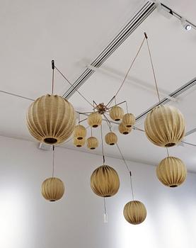 Hans-Agne Jakobsson, a Swedish Modern 14 light ceiling lamp, Markaryd, Sweden 1950's-60's.