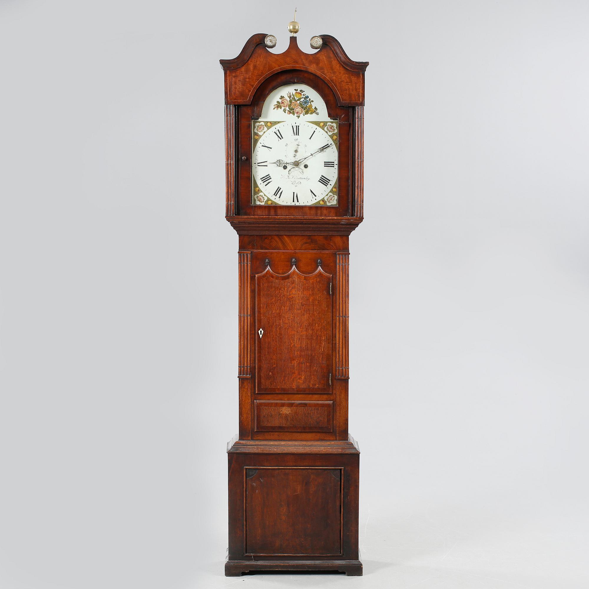 A grand father clock, Holywell Winstanley from England, first halft of the 19th century.