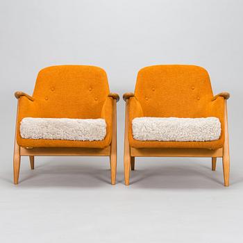 Svante Skogh, a pair of 1950's 'Pallas' armchair for Asko Finland.