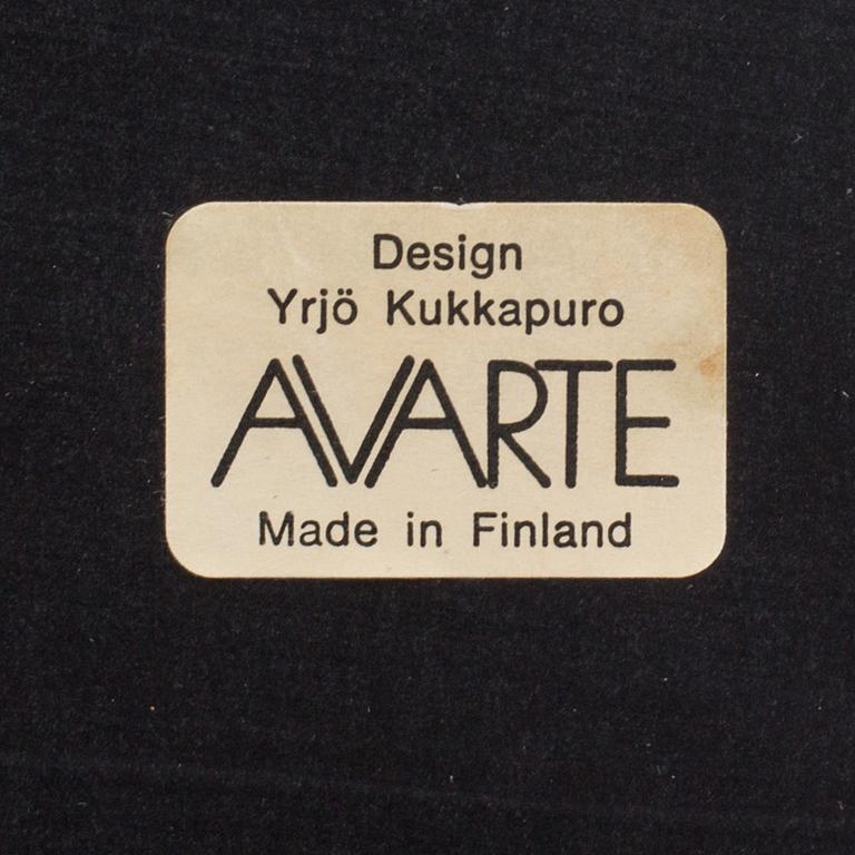 YRJÖ KUKKAPURO, table with four chairs Avarte Finland.