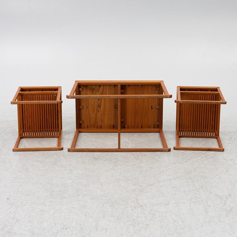 Carl Malmsten, a nest of three 'Släden' tables.