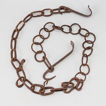 A 18th century iron chain.