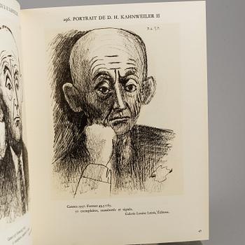 Five Pablo Picasso books, Georges Bloch, "Picasso", vol I-II and "Picasso Lithographe II-IV.