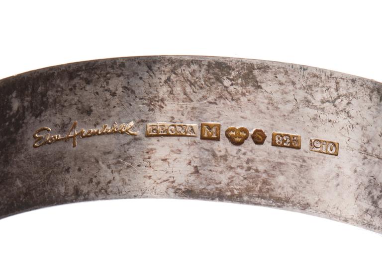 ARMBANDSUR, Omega, De Ville, med Elon Arenhill länk, sterling. Vikt ca 36,5g.
