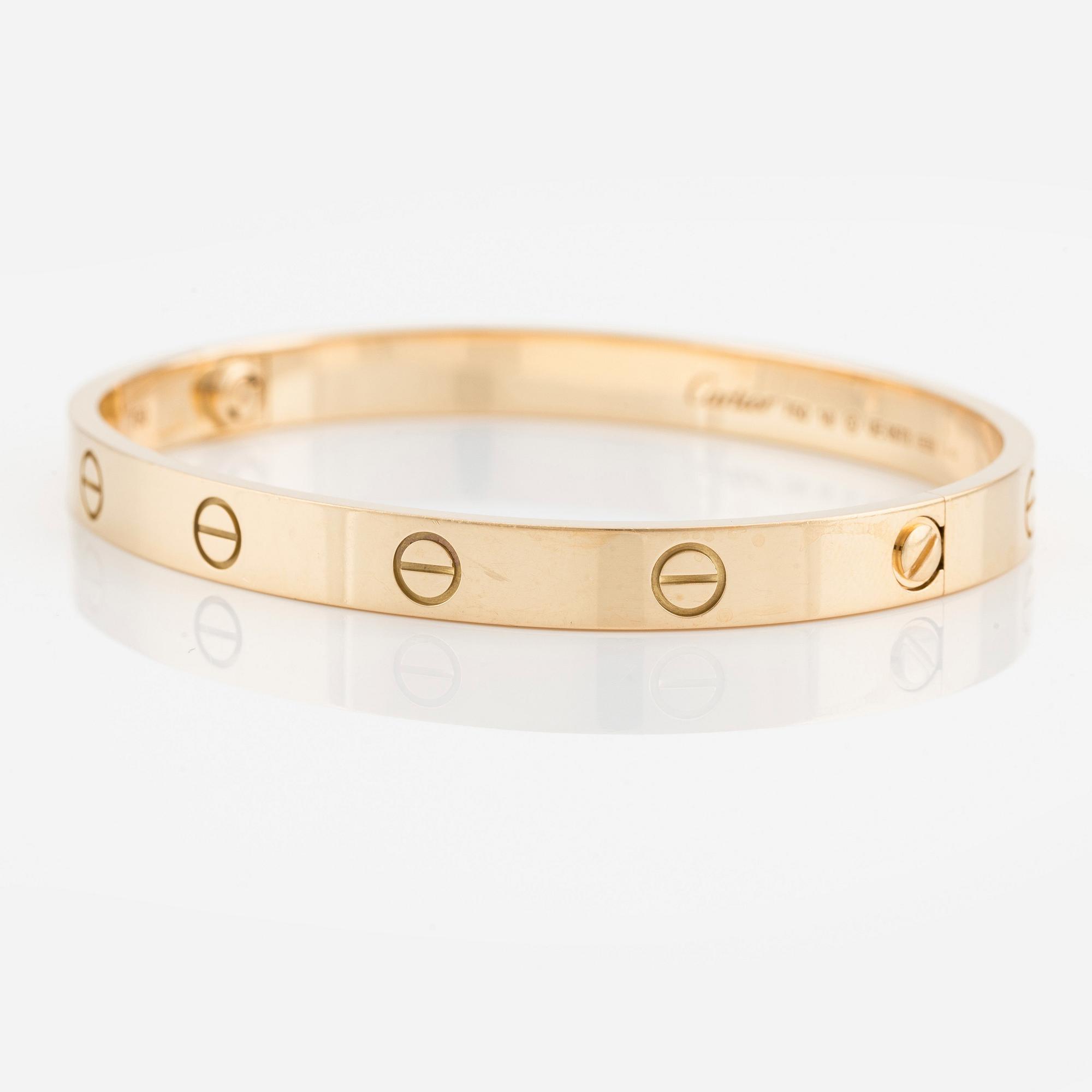 An 18K gold Cartier "Love" bracelet.