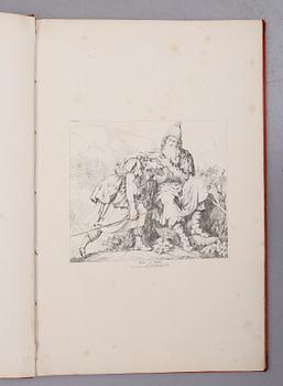 BOK: "Teckningar ur Asarne" componerade och etsade af Sahlbom, 1800-tal.