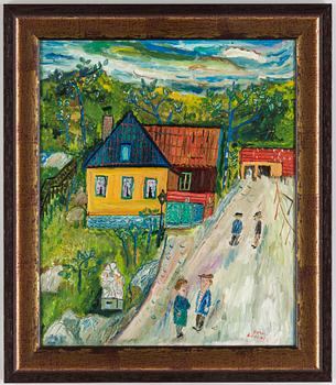 Sven Lidberg, oil on board, signed.