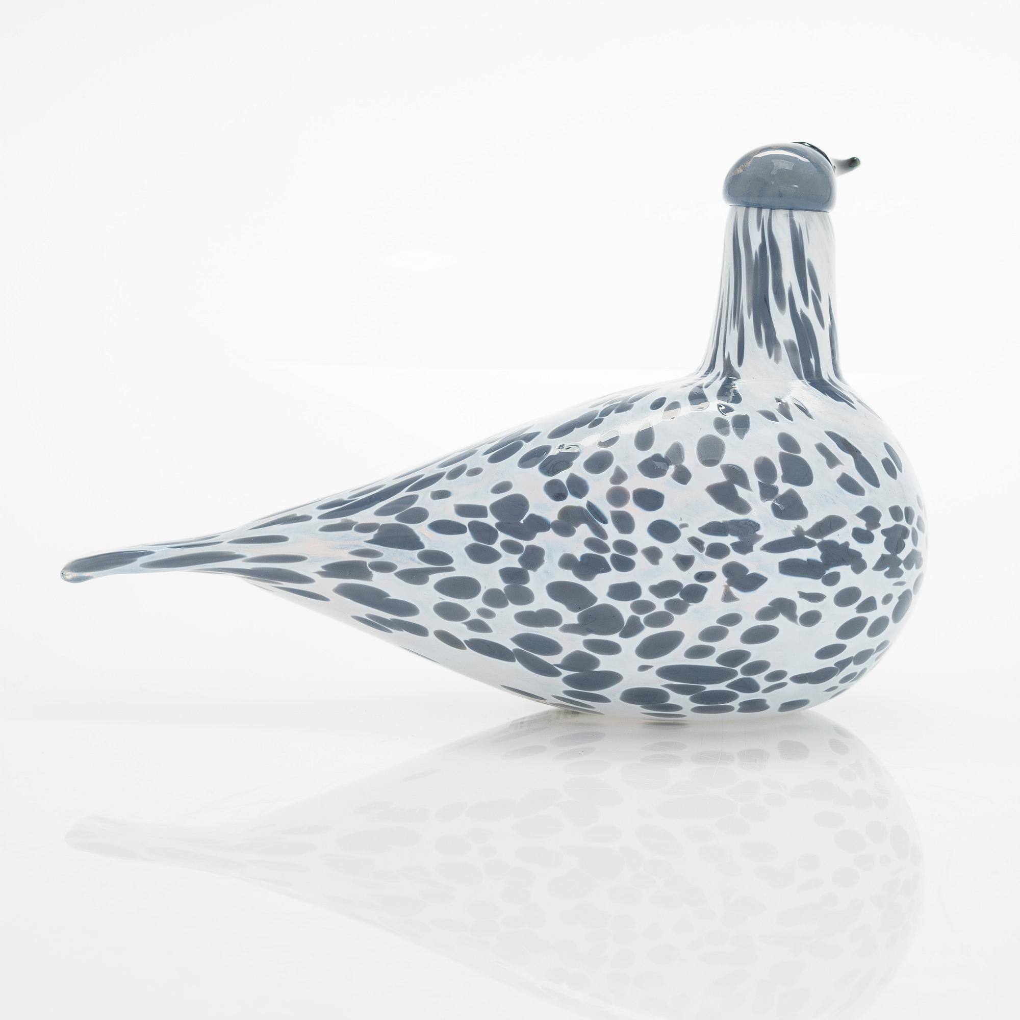 Oiva Toikka, An annual bird and egg 2013, 'Mistle Trush', signed O. Toikka Nuutajärvi 2013.