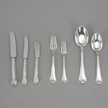 BESTICKSERVIS, 84 delar, silver, svenska importstämplar, 1900-tal. Vikt ca 1893g.