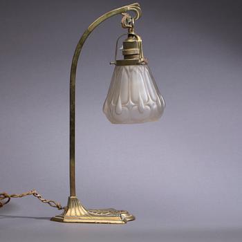 VÄGGLAMPA, jugend, mässing.