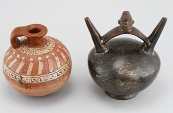 A vessel, so called Moche and Tiwanaku vessel, cheramic, probably made in 19th / 20th century.