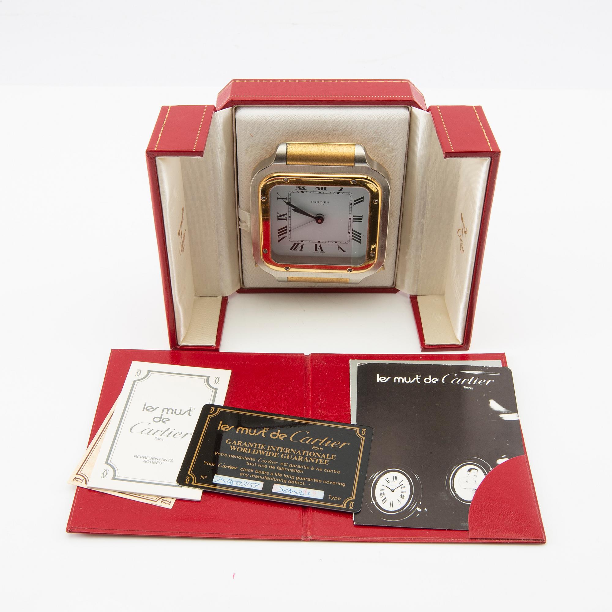 Cartier, travel / alarm clock, les must de Cartier, 1978.