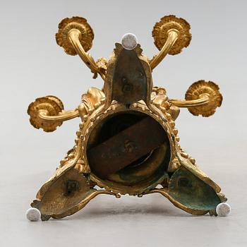 KANDELABRAR, 1 par, brons, Frankrike, 1800-talets andra hälft.