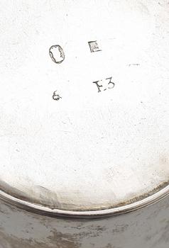 GRÄDDKANNA, silver, otydliga mästarstämplar, 1811. Vikt 93 g.
