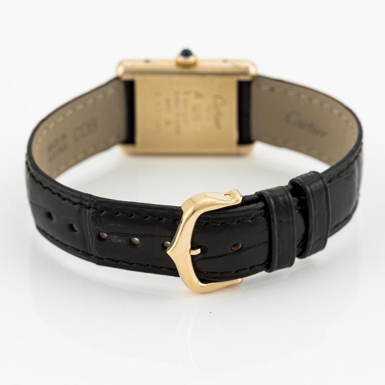 must de Cartier, Tank, wristwatch, 20.5 x 20 (28) mm.