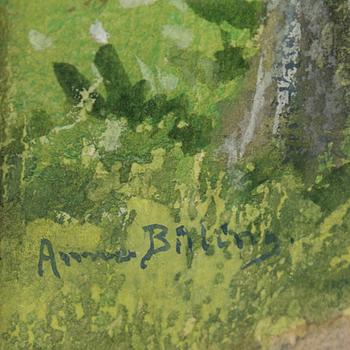 ANNA BILLING, akvarell, signerad.