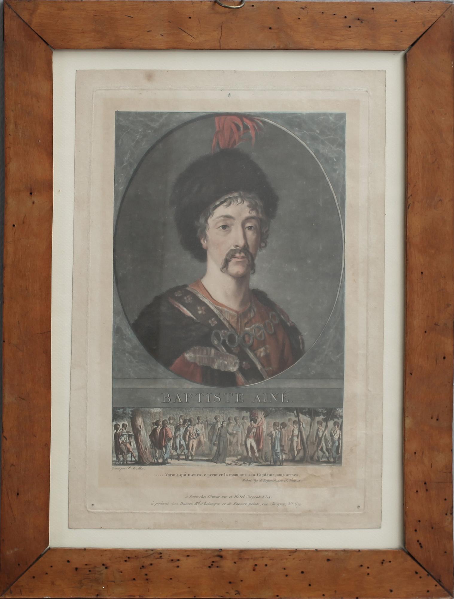 PIERRE MICHEL ALIX (FRANKRIKE), kolorerade kopparstick, 2 st, 1700/1800.