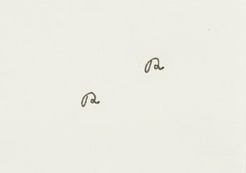 Roger Risberg, tusch på papper, signerad RR.