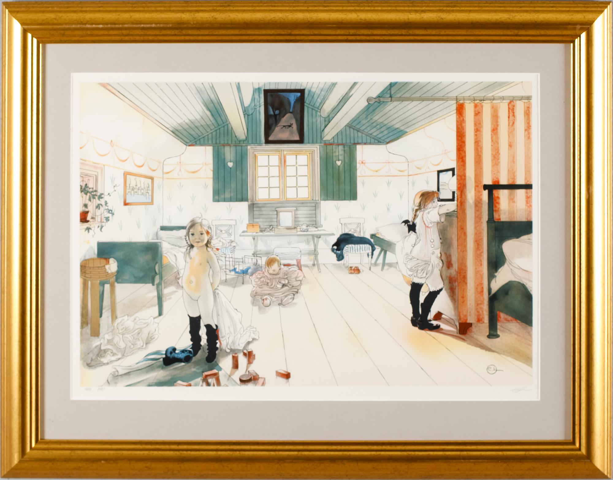 CARL LARSSON, efter, färglitografi, utgivare SWEB ART, signerad editoren och numrerad 548/790.