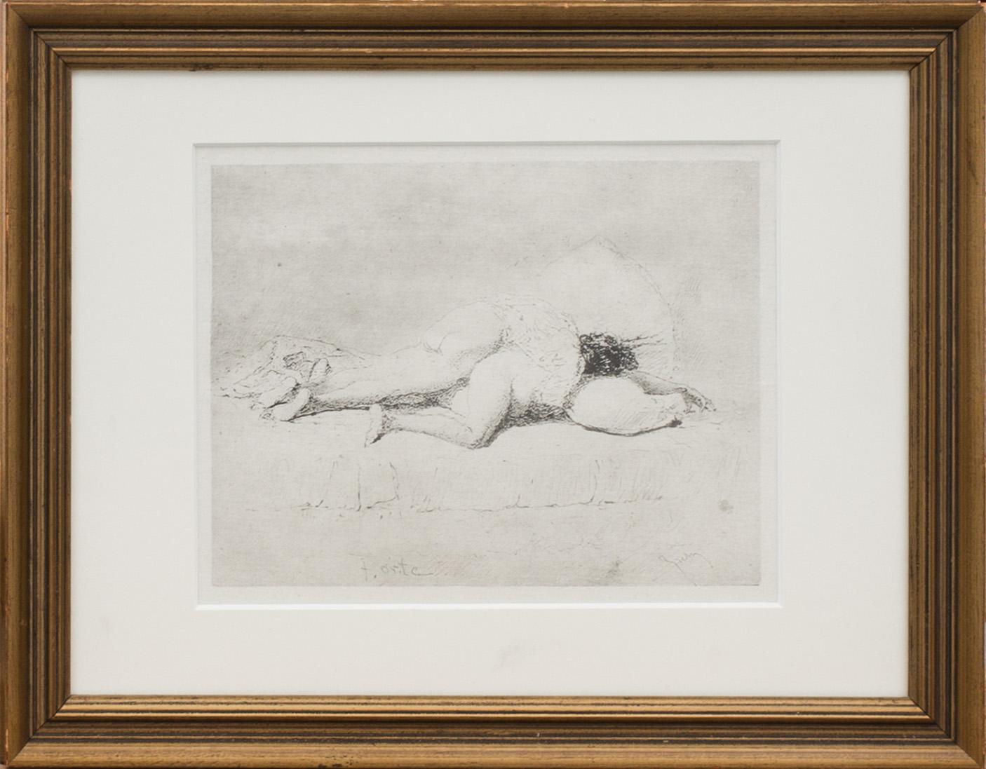 MIKHAIL ALEKSANDROVICH ZICHY, litografi, signerad i trycket.